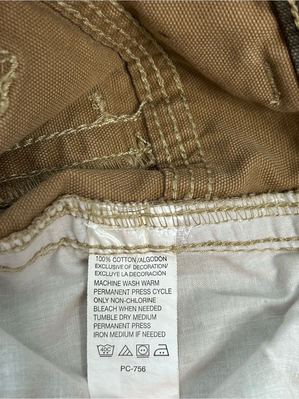 G.H. Bass Men’s Carpenter Pants 34x30 Khaki Tan Workwear Straight Leg NWOT - Picture 6 of 15